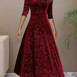 Sandrine | Velvet Elegance Dress for the Festive Season