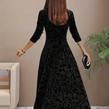 Julie | Elegant Patterned Maxi Dress