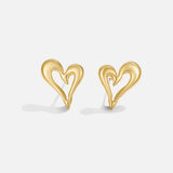 Manon – Heart-Shaped Gold Earrings
