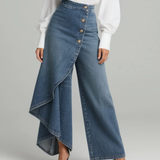 Maëlys | Denim Trousers with Tie Waist