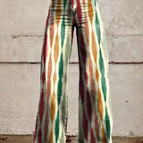 Noémie | Floral Print Natural Trousers