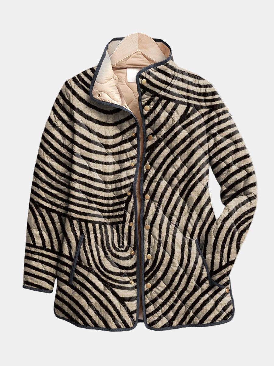 Fidelma drawn circles quilted jacket for women | Ellie Dublin
