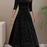 Julie | Elegant Patterned Maxi Dress