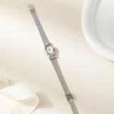 Iva® - Elegant Gold Watch with Woven Bracelet