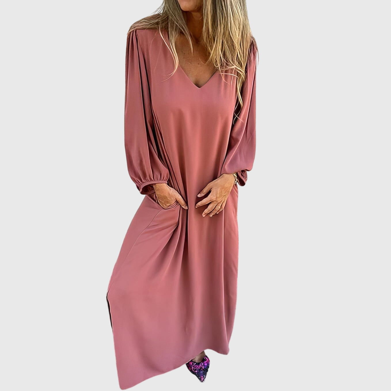 Carol | Long Boho Dress with Pockets