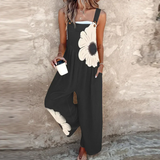 Amandine | Contrasting flower bohemian jumpsuit