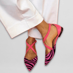 Caoimhe cross-strap ballet flats for women | Ellie Dublin