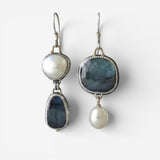 Retro Blue Natural Stone Earrings