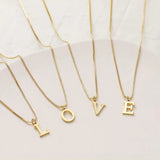 Initials Necklace with Love Letter Design