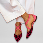 Caoimhe cross-strap ballet flats for women | Ellie Dublin