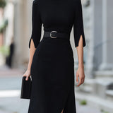 Julie | Black Midi Dress