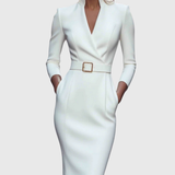 Camille | The Belted Power Maxi Dress