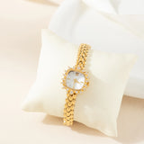 Lana® - Crystal-Accented Gold Watch with Woven Bracelet