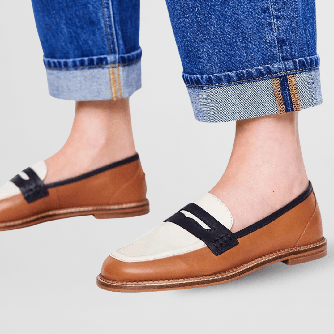 Fionnuala bright colour-block loafers for women | Ellie Dublin