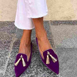 Portia - Bohemian Fringe Loafers