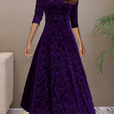 Sandrine | Velvet Elegance Dress for the Festive Season