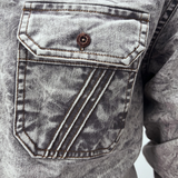 The Windcrest Men’s Casual Button-Up Vintage Denim Shirt