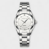Nika® Silver Watch featuring a Pink Dial