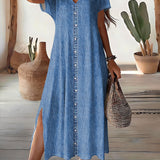 Léontine | Retro Denim Dress
