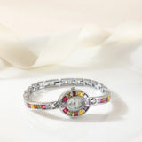 Klara® - Elegant Gold Watch Adorned with Vibrant Crystals