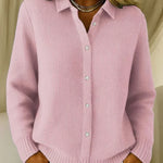 Camille textured knit button-up cardigan | Ellie Dublin