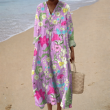 Elise - Flattering Printed Summer Dress