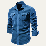 The Crestbrook Men’s Slim Fit Casual Corduroy Shirt