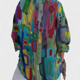 Léa | Chic Blouse Featuring a Geometric Design