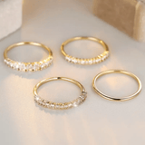 14k Gold Zirconia Stackable Rings