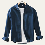 The Ashenwood Men’s Classic Linen Cotton Button-Up Shirt