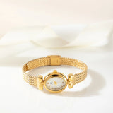 Iva® - Elegant Gold Watch with Woven Bracelet
