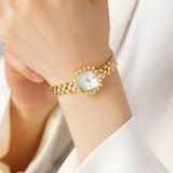Lana® - Crystal-Accented Gold Watch with Woven Bracelet