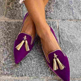 Portia - Bohemian Fringe Loafers