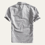 The Montrose Ridge Men’s Short Sleeve Linen Casual Polo Shirt