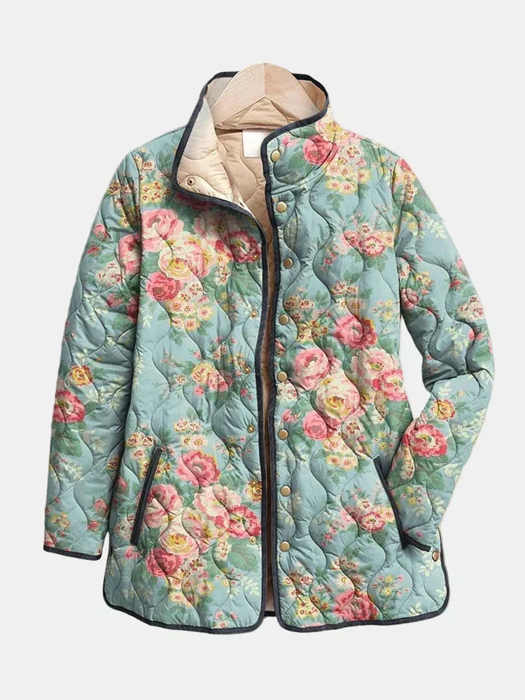 Oonagh celadon rose quilted jacket for women | Ellie Dublin