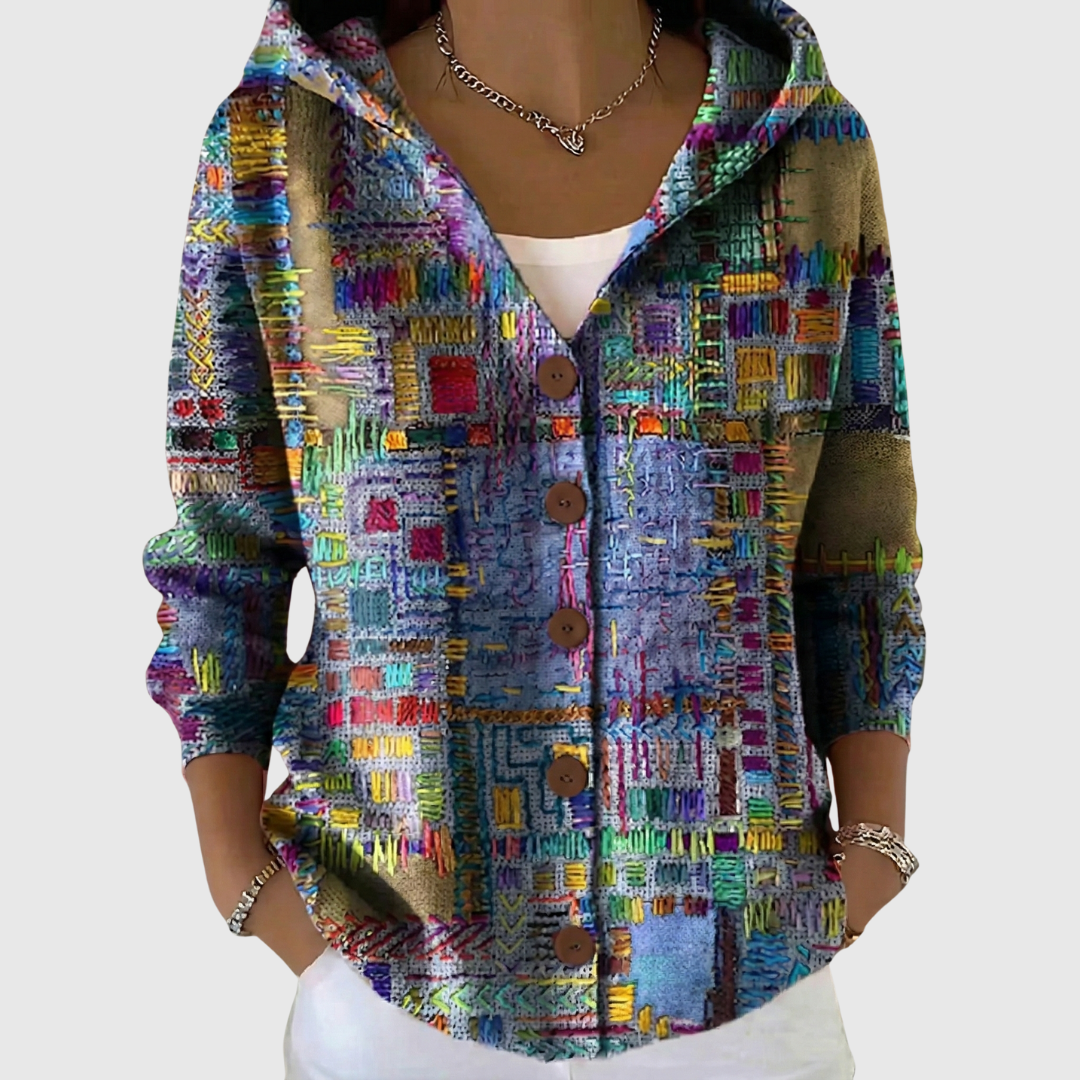 Aileen hooded knit cardigan for women | Ellie Dublin