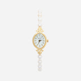 Ana® - Elegant Gold Watch Featuring a Pearl Bracelet