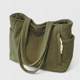 Léa | Elegant Ribbed Tote Bag with Cord Accents