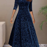 Sandrine | Velvet Elegance Dress for the Festive Season