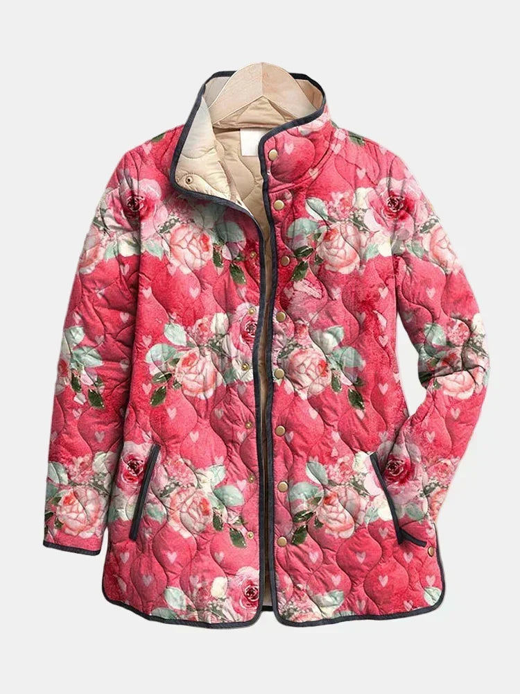 Bernadette powder rose quilted jacket for women | Ellie Dublin