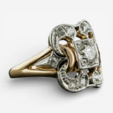 Antique Gold Zirconia Ring
