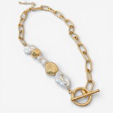Classic Golden Pearl Vintage Necklace