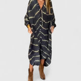 Manon | Elegant Boho Striped Maxi Dress