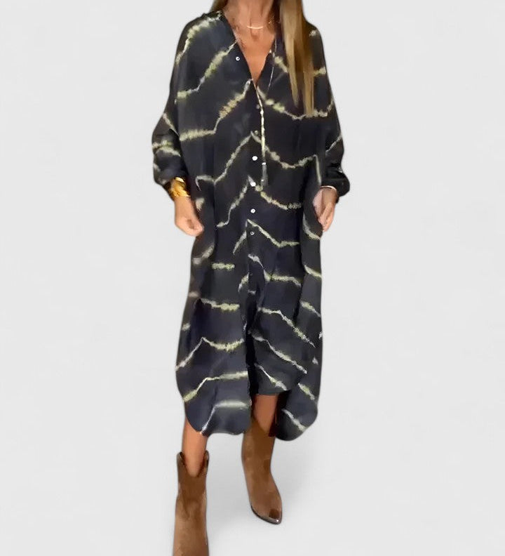 Manon | Elegant Boho Striped Maxi Dress