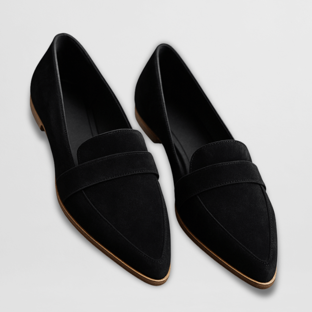 Blathnaid suede-effect comfort loafers for women | Ellie Dublin
