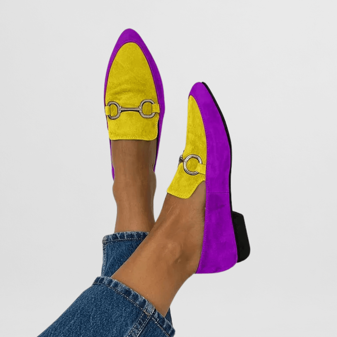 Cliodhna colourful suede-effect loafers for women | Ellie Dublin