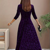 Julie | Elegant Patterned Maxi Dress