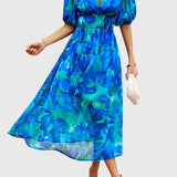 Merlin | Flattering Floral Midi Dress