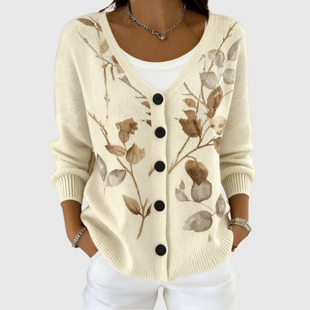 Attracta button-front knit cardigan for women | Ellie Dublin