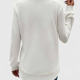 Céline | Chic Long Sleeve Top with Elegant Round Neck